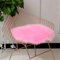 Deike Mild Rund Sitzkissen Faux Lammfell Schaffell Sitzauflage Fell Optik Nachahmung Wolle Teppich Stuhl Sofa Matte (Pink,45cm)