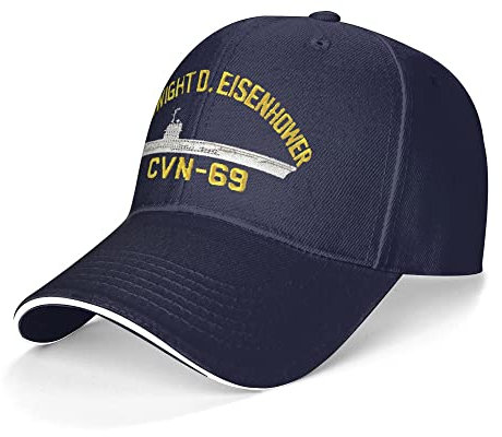 736 Trucker Baseballcap USS Dwight D. Eisenhower Cvn-69 Baseball Kappe Sport Baseball Cap Verstellbare Golf Hüte Für Running, Tennis, Golf