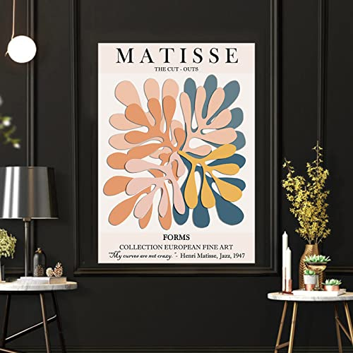 Henri Matisse Poster Bunte Linie Botanisches Poster Baum Grünes Blatt Poster Matisse Bild Vintage Abstrakte Pflanze Galerie Poster Minimalistische Wand Bilder Matisse Kunstdrucke 0610265