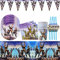 Forninc 52 Pcs Fortnit Party Vajilla,Vajilla de Fiesta Temática,Fiestas,Decoraciones para Fiestas,para Cumpleaños de Tema de Platos Tazas Mantel.