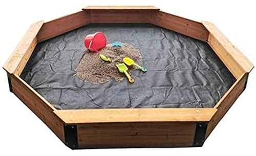 Sandkasten mit Abdeckung Holz Sandkasten Fichte Sandkasten Groß Sandkasten Durchmesser 78,74'' Sandkasten Spielzeug für Kleinkinder Alter 8-10 Outdoor Kindergarten Park Kinderpalast