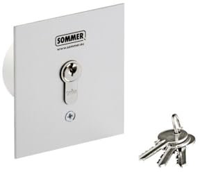 Sommer Schlüsseltaster Unterputz, IP54, Profilhalbzylinder ABUS, 2-Kontakt tastend, inkl. 3 Schlüssel (S12763-00001)
