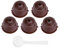 Nescafé Capsules 5 Pièces de qualité Alimentaire PP 304 en Acier Inoxydable Réutilisable Filtre à Capsules de café Rechargeable (Brun)