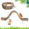 Hamster Wooden Fence,Hamster Toys Rat Ladder Bridge, Hamster Chew Toys,Toy Wood Ladder Natural Hideout Roller Teeth Molar Exercise for Such As Mole cottage Small Animals