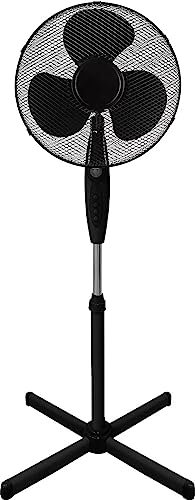 REQUISITE NEEDS - 16 Electric Oscillating Floor Standing Tall Pedestal Air Cooling Fan – Multi-Speed Setting - Great for Home and Office - (Black)