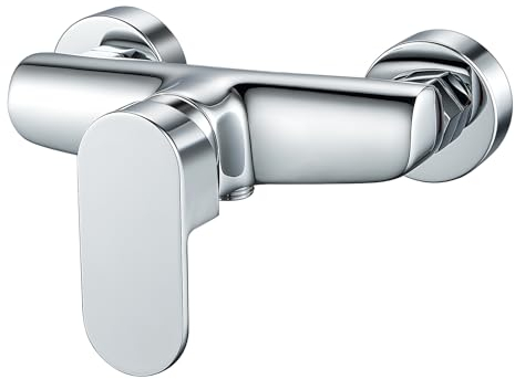 SINKTORY Robinet de Douche Mitigeur Monocommande Douche en Laiton, Mitigeur de Douche Mural Universel Filetage G1/2, Robinet Mélangeur d'eau Chaude et Froide sans Douchette, Chromé