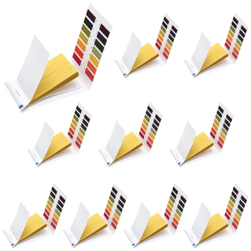 INGJIA 800x pH-Wert 1-14 Teststreifen, Indikator, Testpapier, Lackmuspapier für Wasser, Erde, Getränke und weiterer Substanzen (universell)