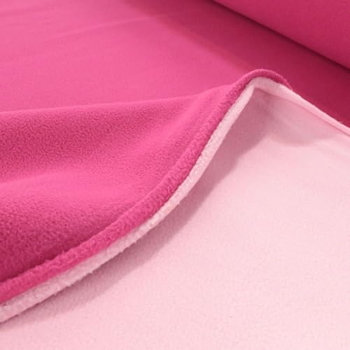 TOLKO 1m Fleecestoff Meterware | Winterstoff für Jacke Mütze Schal Pullover Fleecedecke Fleecejacke | flauschig weich warm Polar Fleece Stoff mit Antipilling (Pink Rosa)