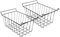 Cesta de Almacenamiento de Alambre para Congelador, 2 Unidades, con Revestimiento de PE, Organizador para Colgar, Metal Duradero, Fácil Mantenimiento, (Largo 39 cm x Ancho 20 cm