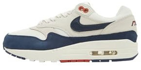 Nike Sportswear - Turnschuhe AIR MAX 1 aus Leder, porzellanweiße-blau avio (6.5)