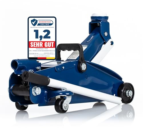 NTG Cric idraulico 2 to 2000 kg 130-330 mm Auto Officina Cambio pneumatici | per casa e officina | Rotolabile e dirigibile