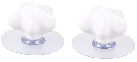 Housoutil 2 Stk Schubladengriffe Türknauf Sterne Schublade zieht Saugnapfgriff Türschnalle Haken Ziehgriff Türknäufe für Schubladen Küchenschrank handhaben Schubladentür anschließen Weiß