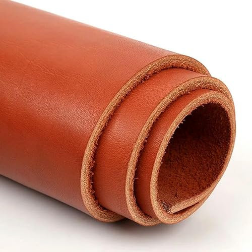 CONVOW Cuero de Vaca Duro de 4mm de Espesor, Cuero Genuino curtido Vegetal, Funda de Cuchillo para Manualidades, cinturón de Cuero, cojín de Mesa, Respaldo de Silla, Cuero Crudo