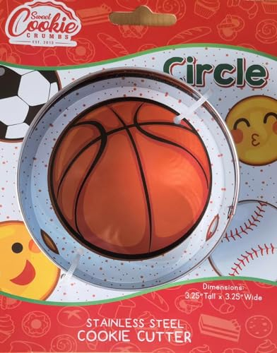 Ausstechform mit Kreis, Emoji, Basketball, Baseball, Fußball, Premium-Edelstahl in Lebensmittelqualität, spülmaschinenfest