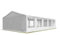 TOOLPORT Partyzelt 5x10 m Pavillon Starke PVC 600 N Plane wasserdicht und schneller Aufbau