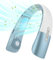 Qsocksy Ventilateur Portable pour Cou, Ventilateur Mains Libres, 5 Vitesses Réglables, Ventilateur Personnel Rechargeable par USB avec Affichage LED, Design Casque pour Femmes et Hommes - Bleu