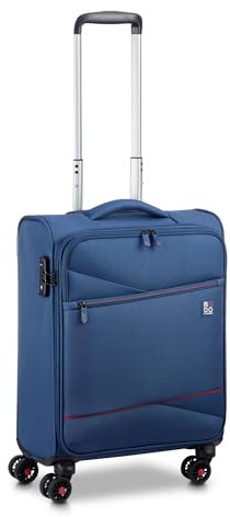 MODO BY RV RONCATO ECLIPSE 2.0 - Maleta de cabina blanda 55 cm con 4 ruedas, equipaje de mano ligero, trolley con diseño elegante - Azul noche
