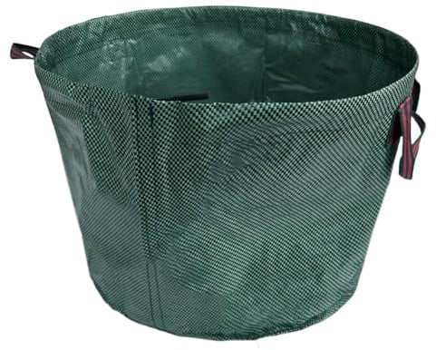 Kexpery 50 l Gartensack für Rasen, Laubsammler, wasserdicht, wiederverwendbar, mit 4 Griffen, faltbar, für Blumen, Heckenschneiden, Rasen