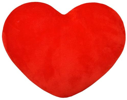 SunaOmni Valentinstag-Herzkissen, 20 x 30 cm, Flauschiges Herzkissen, gefülltes Dekokissen, rote Valentinstag-Dekoration, Herz-Plüschkissen, Flauschiges Dekokissen, herzförmiges Kissen