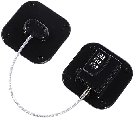 Yardenfun Serrure De Réfrigérateur Digitale Sans Percer Verrou De Sécurité Pour Tiroir Et Placard Protection Garçon Fille Cadenas Adhésif Noir Compatible Congélateur Et Armoire