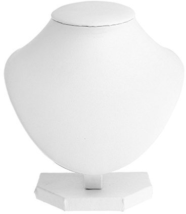 Limtula Schmuckbüste, Halskette, Schaufensterpuppe, Präsentationsständer für Geschäft, Schrank, Organisation, Präsentationshalter, weiße Vitrine für Damen