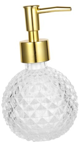 MERRYHAPY Flacon De Voyage 220 ML Grand Format en Verre Pompe Pratique Antidérapante pour Lotion Usage Hôtelier Et Domestique