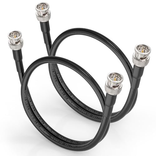Superbat SDI Kabel 60cm 3G/6G/12G/HD/4K/8K (Belden 1694A,75ohm) BNC Stecker auf Stecker SDI-Videokabel für HD-Kamera CCTV Monitor Videoausrüstung -Zitronengelb, 2stk