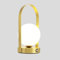 Jadssox Globus-Tischlampe, wiederaufladbar, kabellose LED-Lampe, 3 Farbmodi, kleine Schreibtischleuchte, Camping-Lampen, batteriebetriebene Schreibtisch-Leselampen für Restaurant, Schlafzimmer, Bar, C