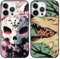2 Stück Handyhülle für Samsung Galaxy A04s Hülle 6.5'', Anime Art Manga Anime Fuchs und Wolf künstlerische Ästhetik mit Motiv Designs Case Schutzhülle Stoßfest TPU Weich Ultra Dünn Cover -02