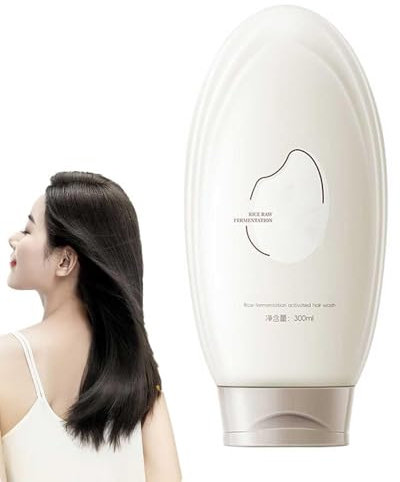 PEAKSEE Haarcreme mit fermentierter Reisessenz, feuchtigkeitsspendende und glättende Haarcreme, tief pflegende Reiswasser-Haarmaske, geeignet für krauses und strapaziertes Haar