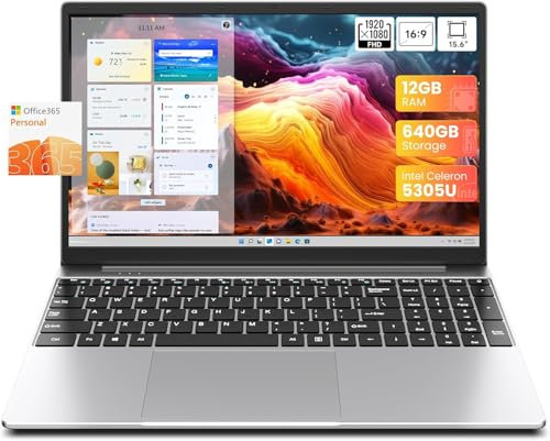 jumper Laptop 15,6 Zoll FHD Display, 12GB RAM 640GB ROM, Prozessor 5305U Notebook, Akku 38 Wh, Zwei Stereo-Lautsprecher, Typ-C, USB 3.0