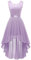 Berylove Swing Kleid Abendkleid A Linie Chiffonkleid Damen Hochzeit Jugendweihe Kleid Ball Kleid Bridesmaid Kleid Sommerkleid Vokuhila Kleid BLP7035XP Lavender XXL
