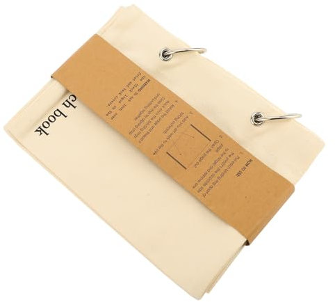 JTLB Stoff-Skizzenbuch, Faltbares Tragbares Reisetagebuch aus Leinen mit Ringbindung Zum Zeichnen, Schreiben, Nähen, für Künstler, Bastler, Studenten