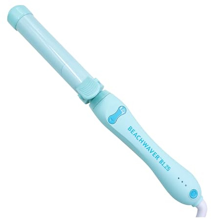 Beachwaver B Series Pretty Pastels Collection - Rotating Ceramic Barrel Curling Iron - Hair Accessories and Hairbrush - B1.25 Lilac - 31.75 mm
