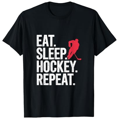 Eat. Sleep. Hockey. Repeat. - Hockey Lustiges Ice T-Shirt