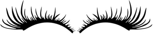 Lot de 2 autocollants pour phares de voiture, faux cils, pare-chocs, fenêtres, autocollants pour carrosserie de voiture, rétroviseur, noir