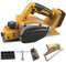 Cordless Electric Hand Planer Compatible with Dewalt 20V Battery, 15000RPM Brushless Power Wood Planer for Woodworking Carpenter Home DIY (Yellow)