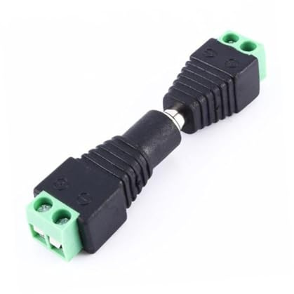 AUTSUPPL 5 Pezzi Connettori Alimentazione Dc Maschio Femmina Adattatori Jack per Cctv e Strisce LED Rgb Facili da Installare con Terminali Vite Connessione Affidabile Senza Saldature