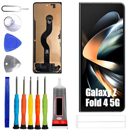 ERYNK Pantalla TFT para Samsung Galaxy Z Fold 4 5G SM-F936B, SM-F936B/DS, SM-F936U, SM-F936U1 [función INo Fingerprint Function] [7,6 pulgadas] Negro LCD Pantalla táctil digitalizador con juego de