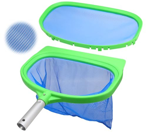 HZOUHONG Epuisette de Piscine Maille Fine(Aucun Bâton), Épuisette de Fond & Surface Ecumoire pour Piscine, Jacuzzi, Spa, Bassin Exterieur Professionnelle, Filet de Nettoyage de Fond Piscine