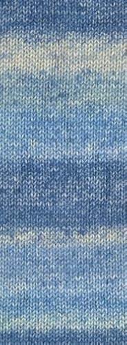 LANA GROSSA Gomitolo Mambo | Flauschig Baumwollgarn mit Streifen-Farbverlauf aus dem Knäuel | Handstrickgarn aus 100% Baumwolle (Bio) |100g Wolle zum Stricken & Häkeln | 240m Garn FB 2039