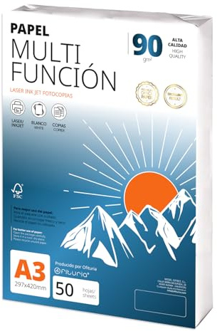 Feuilles A3 90g 50 feuilles, Papier Multifonction Imprimante, Feuilles pour Illustration, Lettering, Projets Créatifs Professionnels, Papier A3 Bureau, Fournitures Scolaires - Ofituria (90g, 50 ff)