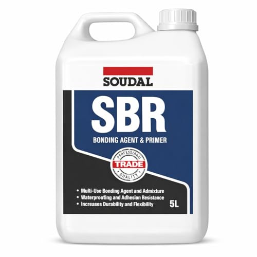 AXpower Inspirational Technology Empowering People Contractors Grade SBR Bonding Agent Primer Admix 5L – Multi-Purpose Waterproof Bonding & Cement Admixture for Screeds, Renders & Mortars