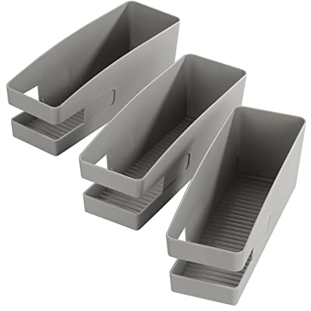 Maximex Schuhhalter für Ballerinas 3er Set - Aus grauem Kunststoff, Polypropylen, 9 x 9.5 x 25.8 cm, Grau