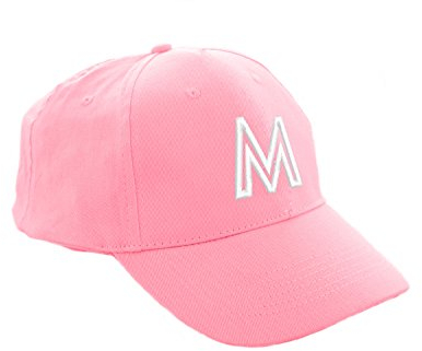 Morefaz Unisex Jungen Mädchen Mütze Baseball Cap Rosa Marineblau Hut Kinder Kappe Alphabet A-Z TM Pink M