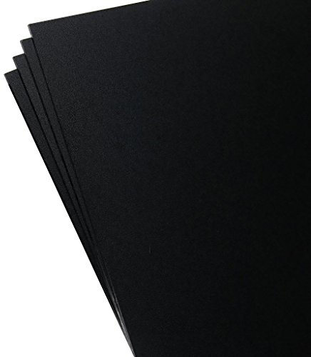 Plásticos 2000 – Kydex – Hoja – 0.080 de grosor, negro, 12 X 12 , 4 unidades