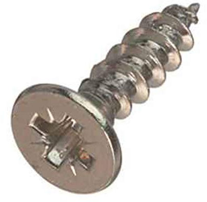 Hafele Kitchen Hinge Screws Nickel Plated 200/1,000 Pack
