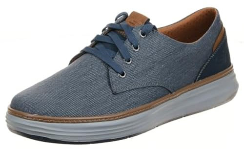 Skechers Canvas Moreno-Zapatillas Oxford de Lona para Hombre, Blue Nvy 417, 49 EU