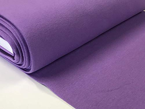 babrause® Bündchen Bündchenstoff Schlauchware Uni flieder Baumwolle Ripp ab 0,5 Meter
