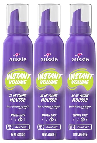 Aussie Instant Volume Mousse Triple Pack, 24-hour Volume Mousse, 6 oz